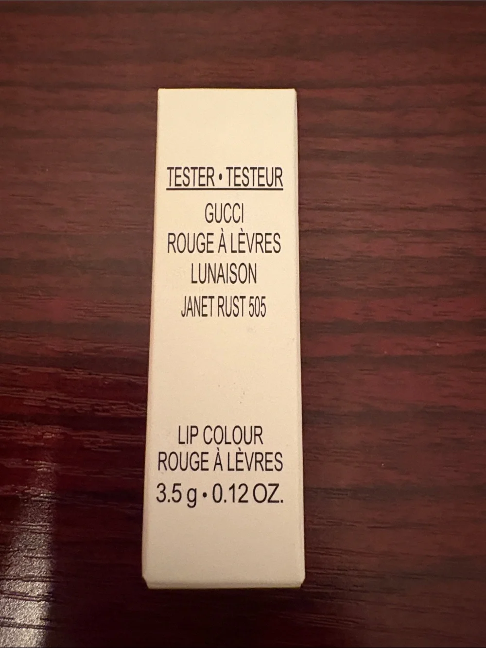 Gucci Lipstick Janet Rust 505 Tester